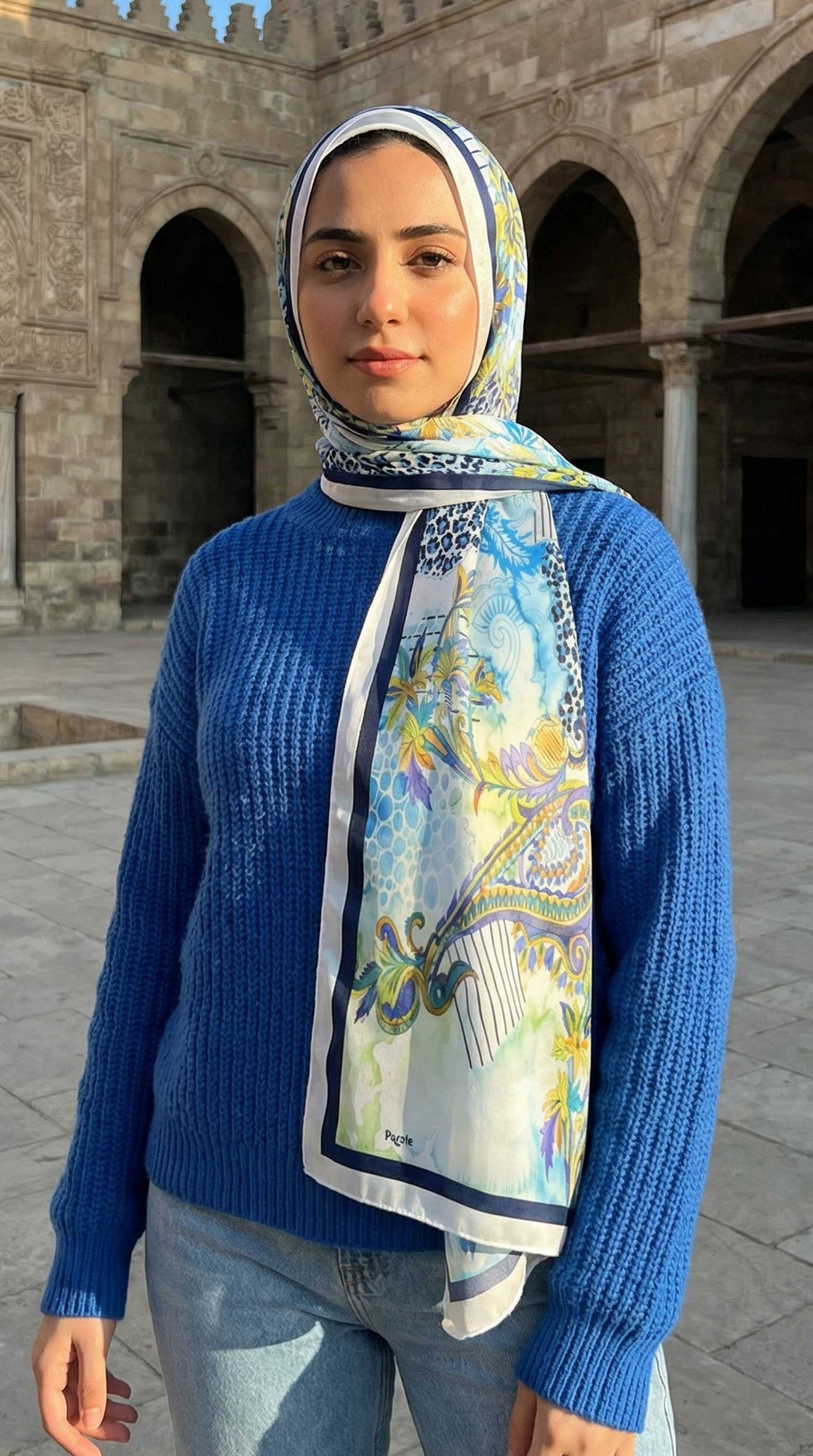 Tiger Paisley Cotton Scarf