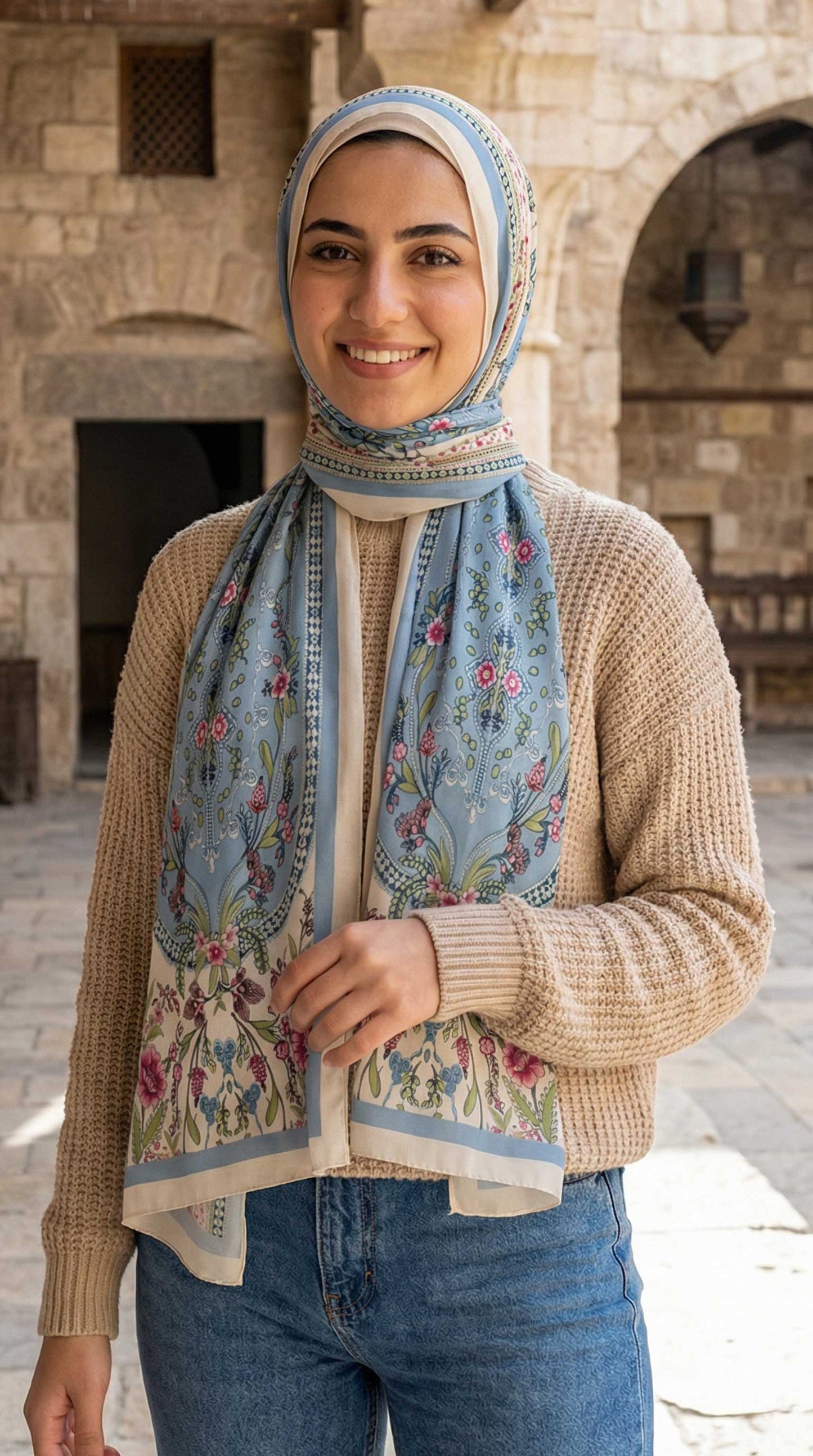Pastel Dreams Cotton Scarf