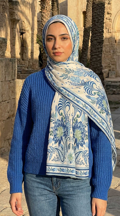 Moroccan brush Chiffon Scarf