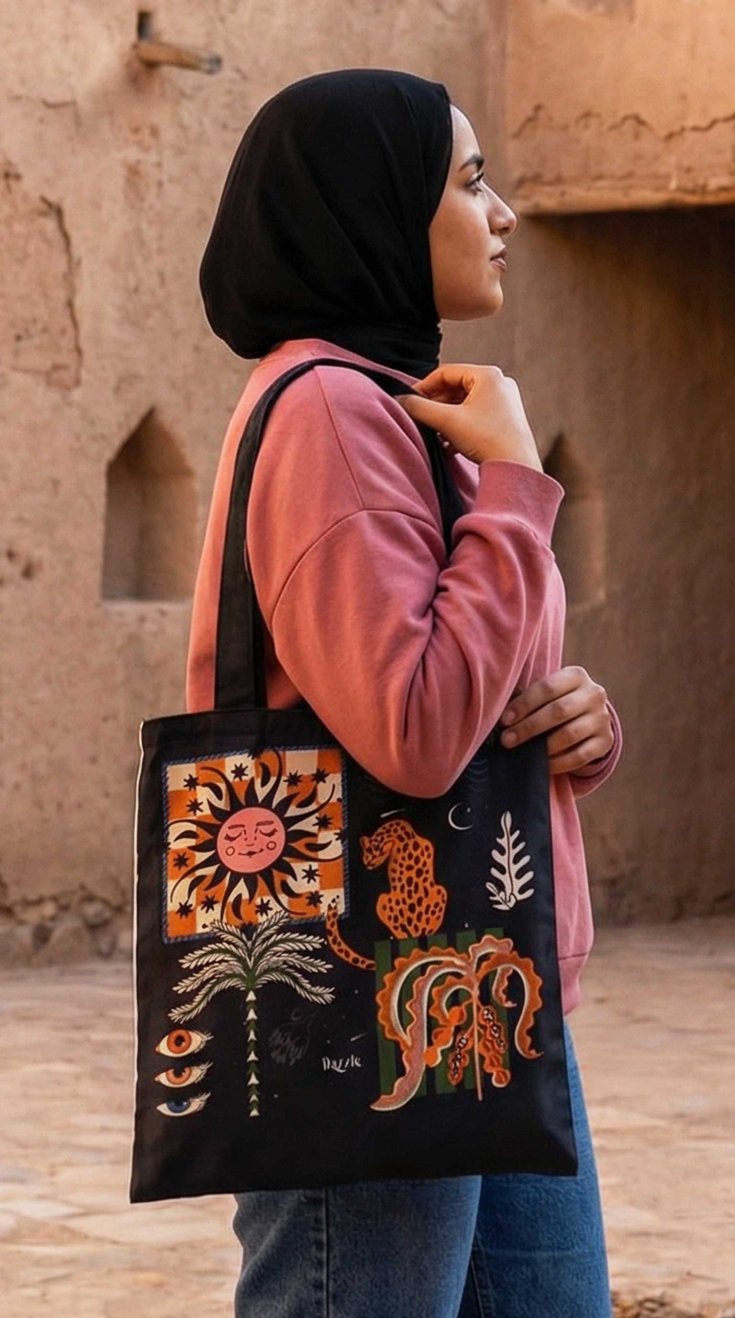 Deep Black Tote Bag