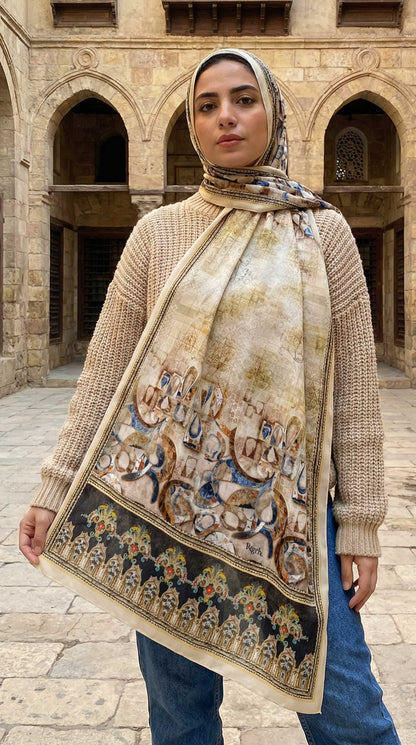 Warm Vintage Cotton Scarf