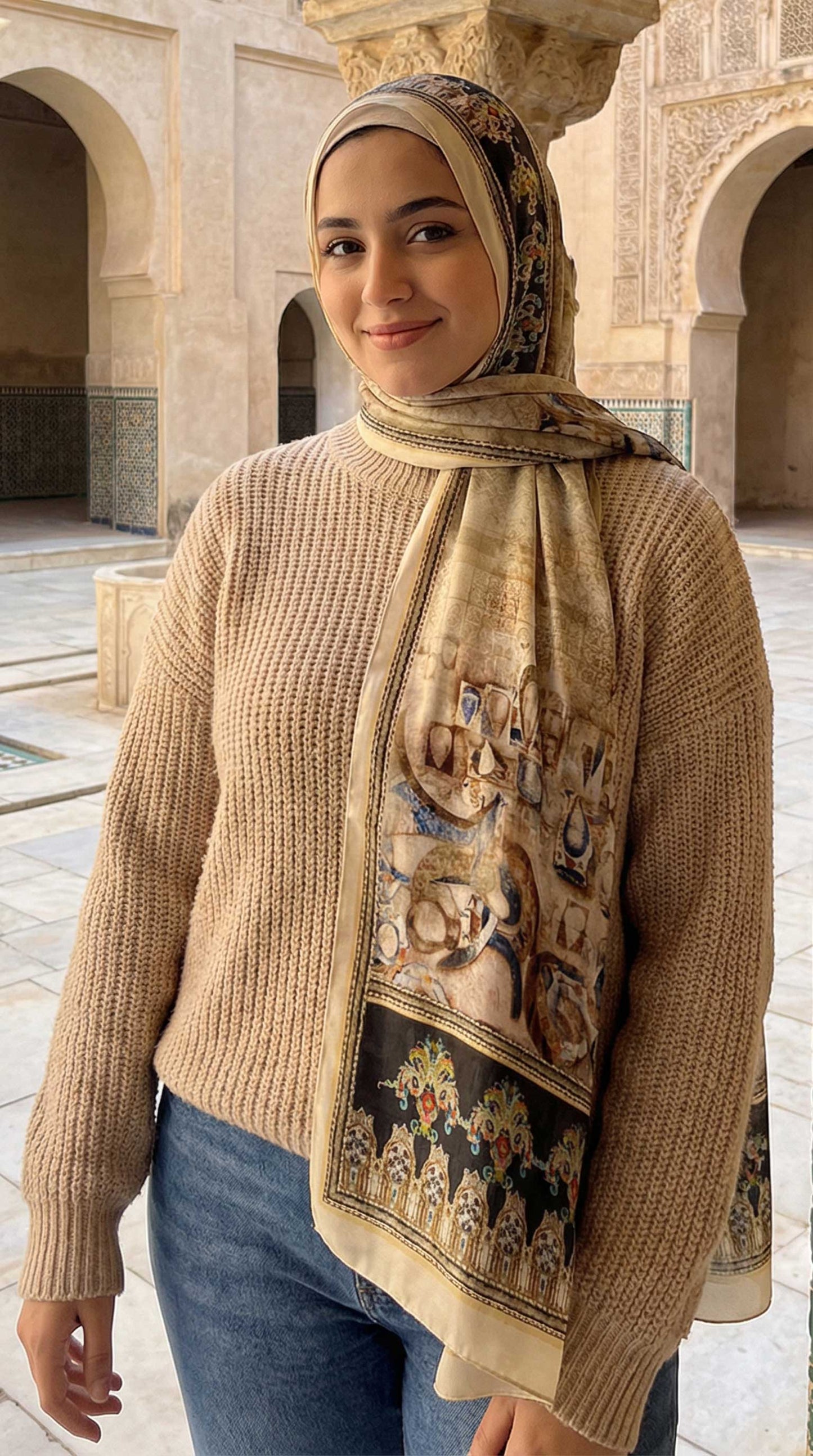 Warm Vintage Cotton Scarf