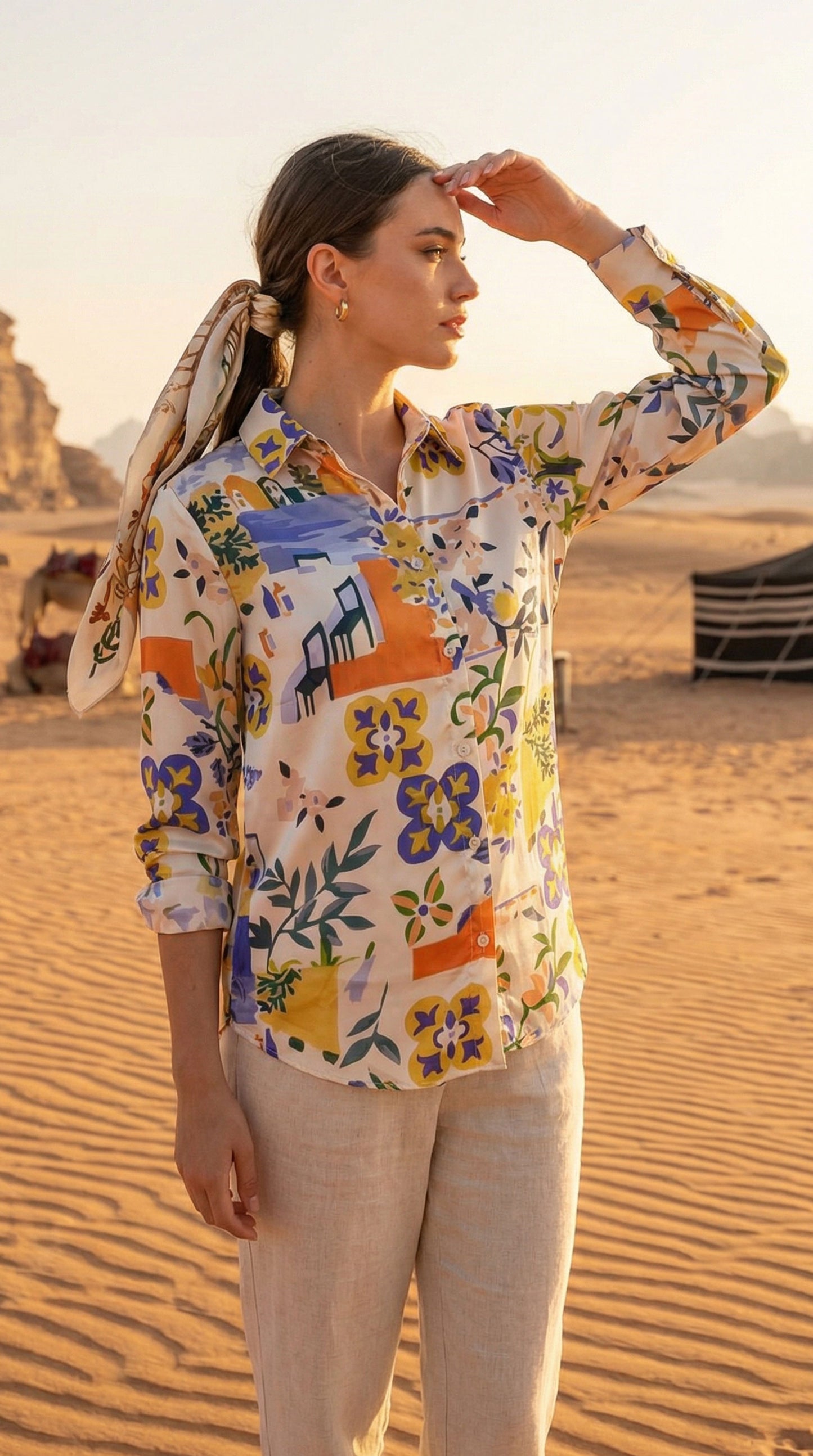 Flory Desert Satin Chemise