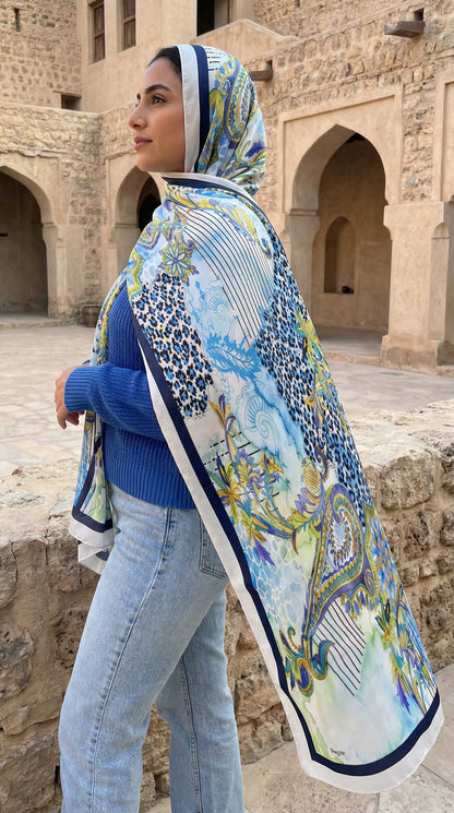 Tiger Paisley Cotton Scarf