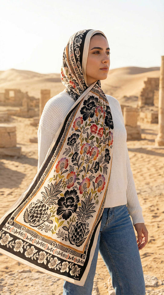 Deep Arabian Chiffon Scarf
