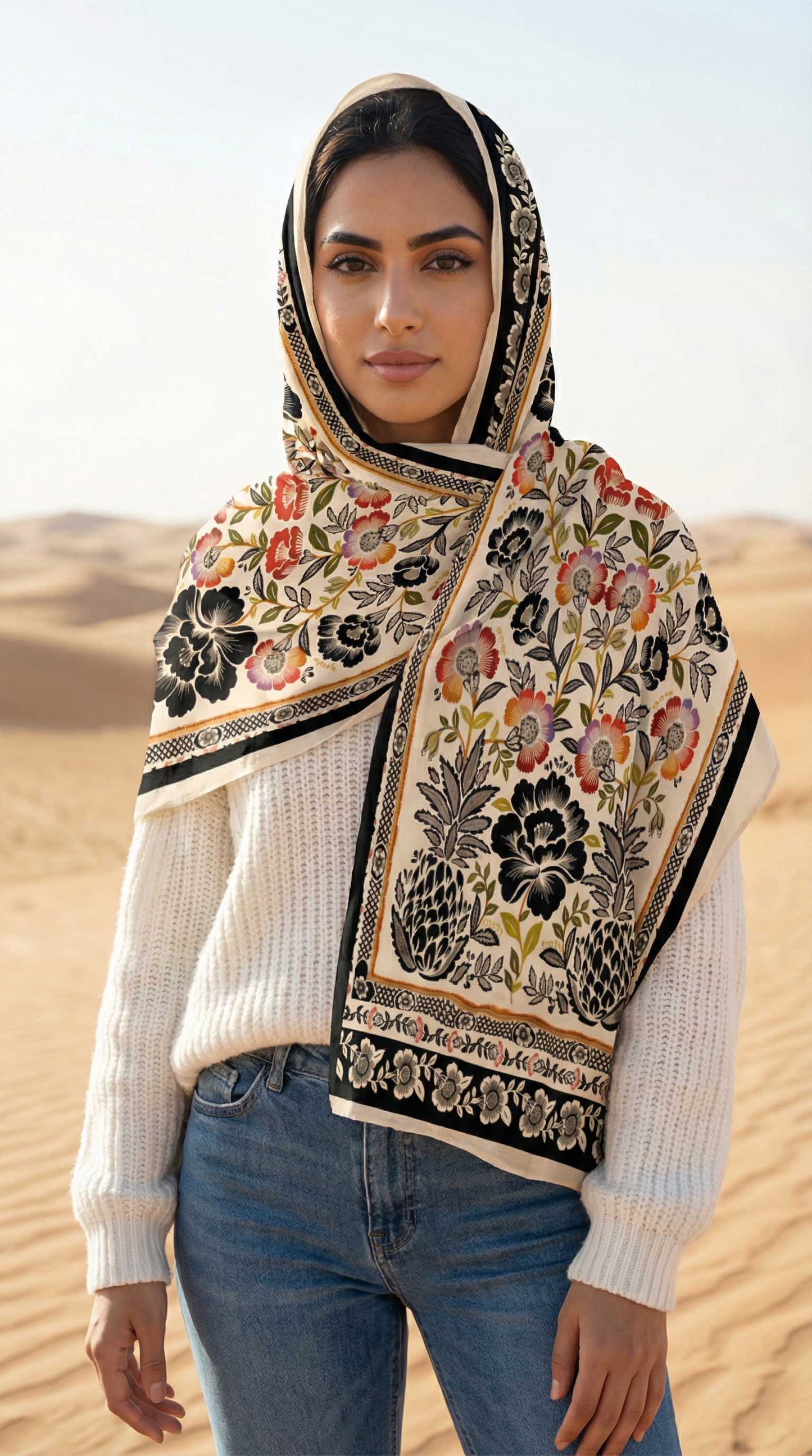 Deep Arabian Chiffon Scarf
