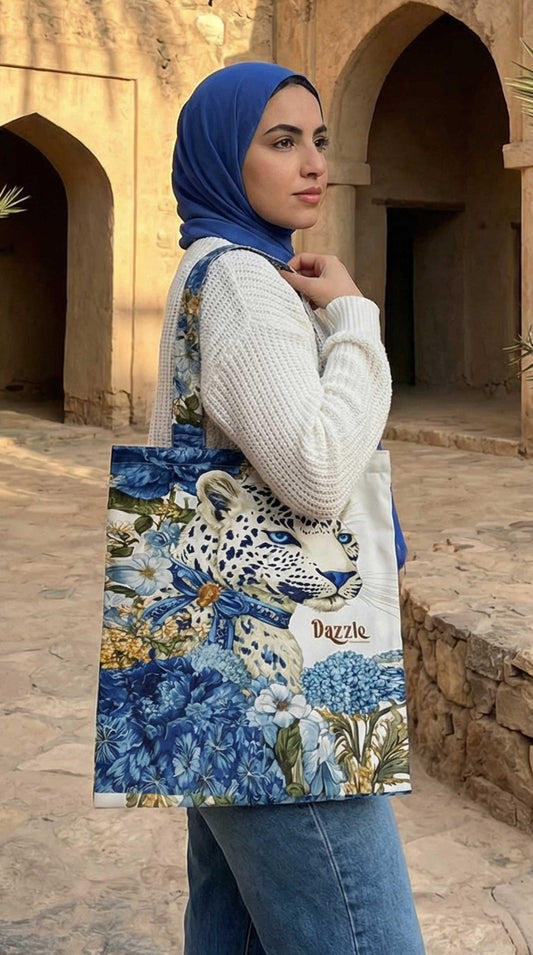 Blue Tiger Tote Bag